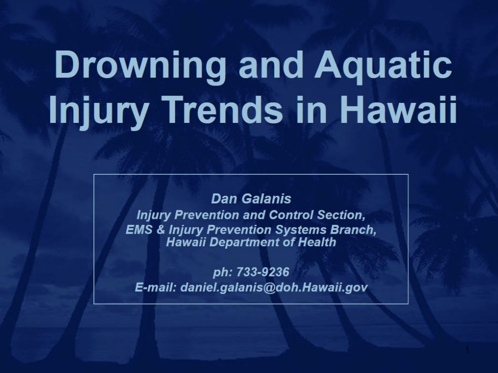 EMS & Injury Prevention System Branch Information on Drowning Prevention