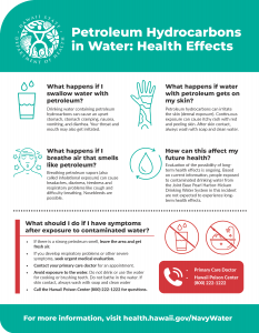 Thumbnail of Petroleum Hydrocarbons in Water: Health Effects Fact Sheet