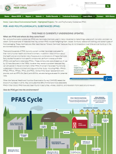 Thumbnail of DOH HEER Office PFAS Website
