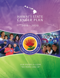 Photo of Cover of Hawaii Cancer Plan 2016-2020