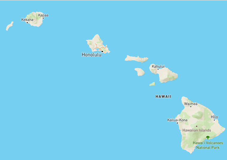 Hawaii Islands Map