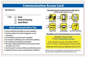 communication access card visor size