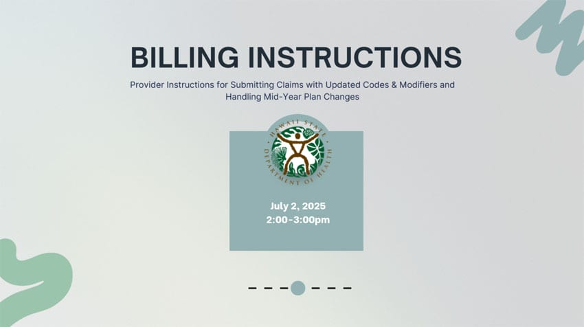 Billing Instructions Webinar