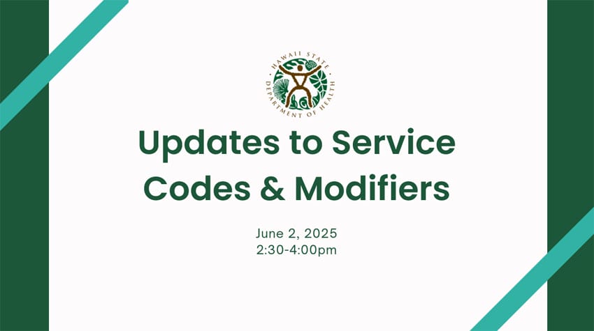 Updates to Service Codes and Modifiers