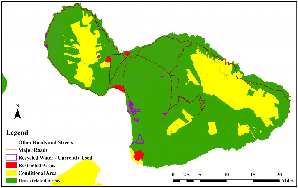 Environmental Planning Office | recycle water zone map_maui_9-8-15