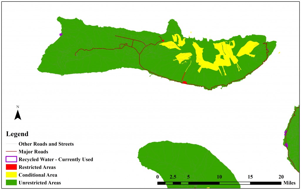 Environmental Planning Office | recycle water zone map_molokai_9-8-15