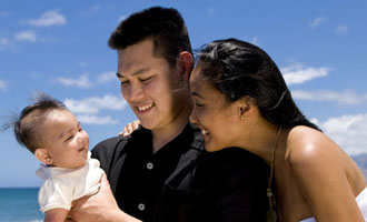 Photo: Local couple with a newborn baby