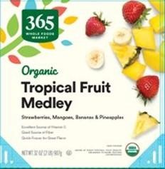 Image 4 - Labeling, 365 Organic Tropical Fruit Medley packaged in a 32-ounce plastic bag 