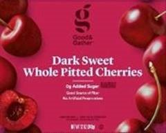 Image 12 - Labeling, Good & Gather Dark Sweet Whole Pitted Cherries packaged in a 12-ounce plastic bag