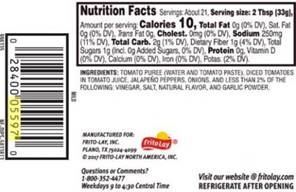 Back Label, Nutrition Facts, UPC code ending in 05597