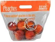 HMC Farms Peaches label, 2 lb. bag