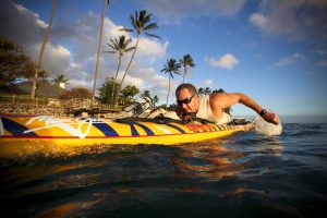 Photo: Mark Matheson paddling a canoe
