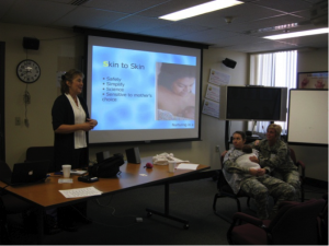 Woman doing presentation. 