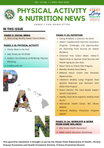 Cover of the Physical Activity and Nutrition Newsletter.